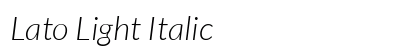 Lato Light Italic Preview
