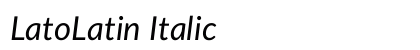 LatoLatin Italic Preview
