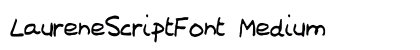 LaureneScriptFont Medium preview