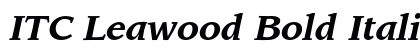 ITC Leawood Bold Italic Preview
