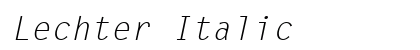 Lechter Italic Preview