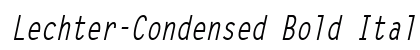 Lechter-Condensed Bold Italic Preview