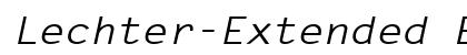 Lechter-Extended Bold Italic Preview
