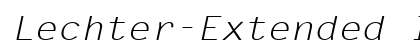 Lechter-Extended Italic Preview