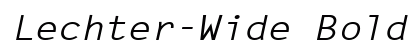 Lechter-Wide Bold Italic Preview