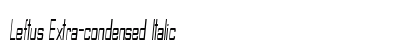 Leftus Extra-condensed Italic Preview