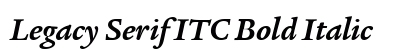 Legacy Serif ITC Bold Italic Preview