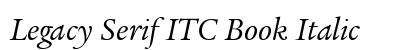 Legacy Serif ITC Book Italic Preview