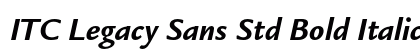 ITC Legacy Sans Std Bold Italic Preview