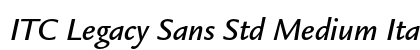 ITC Legacy Sans Std Medium Italic Preview