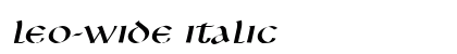 Leo-Wide Italic preview