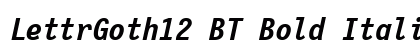LettrGoth12 BT Bold Italic Preview
