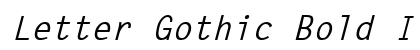Letter Gothic Bold Italic Preview