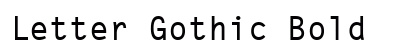 Letter Gothic Bold Preview