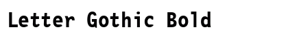 Letter Gothic Bold Preview