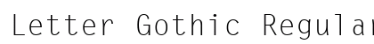 Letter Gothic Regular Preview