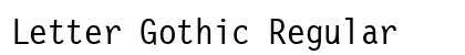Letter Gothic Regular Preview