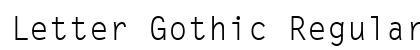 Letter Gothic Regular Preview
