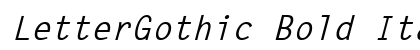 LetterGothic Bold Italic Preview