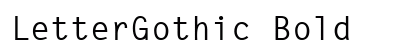 LetterGothic Bold preview
