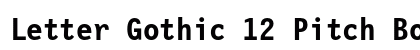 Letter Gothic 12 Pitch Bold Preview