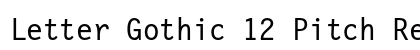 Letter Gothic 12 Pitch Regular Preview