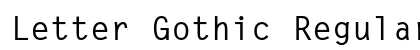Letter Gothic Regular Preview