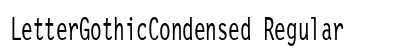 LetterGothicCondensed Regular preview