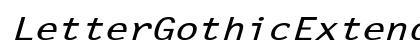 LetterGothicExtended Slanted preview