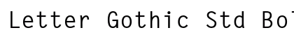 Letter Gothic Std Bold Preview