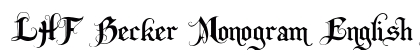 LHF Becker Monogram English Regular preview