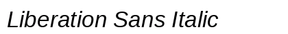 Liberation Sans Italic preview