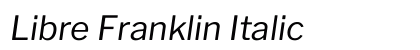 Libre Franklin Italic Preview