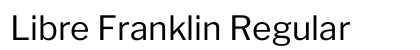 Libre Franklin Regular preview
