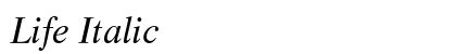 Life Italic Preview