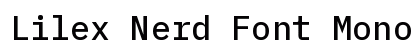 Lilex Nerd Font Mono Regular Preview