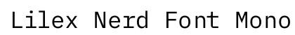 Lilex Nerd Font Mono Regular Preview
