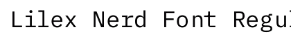 Lilex Nerd Font Regular Preview