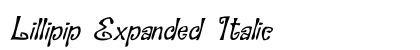 Lillipip Expanded Italic Preview