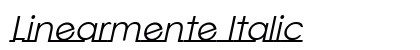 Linearmente Italic preview