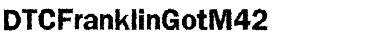 DTCFranklinGotM42 Regular Font