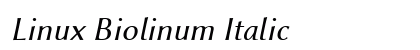 Linux Biolinum Italic Preview