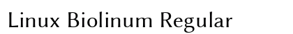 Linux Biolinum Regular preview