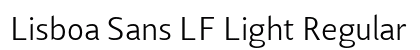 Lisboa Sans LF Light Regular preview