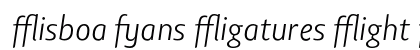 Lisboa Sans Ligatures Light Italic Preview