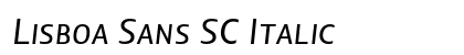 Lisboa Sans SC Italic Preview