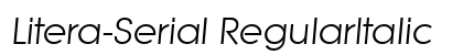 Litera-Serial RegularItalic Preview