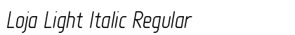 Loja Light Italic Regular preview