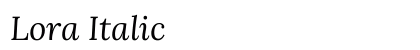 Lora Italic Preview