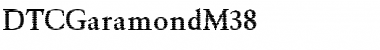 DTCGaramondM38 Regular Font